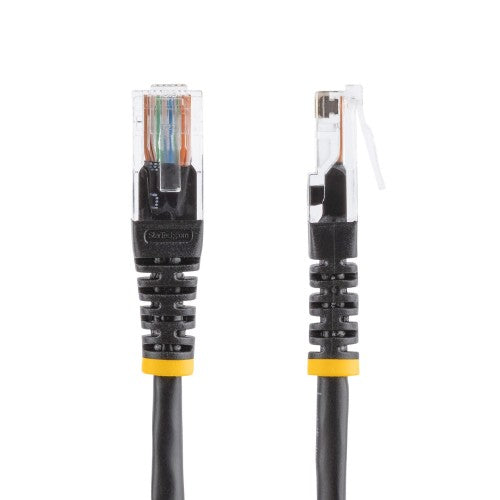 StarTech.com 15 ft Cat5e Black Molded RJ45 UTP Cat 5e Patch Cable - 15ft Patch Cord