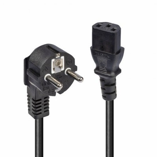 Lindy 2m Schuko angled to C13 Mains Cable