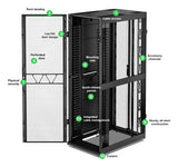 APC NetShelter SX, Networking Rack Enclosure, 48U, 2258H x 750W x 1200D mm, with Sides, Black