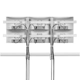 StarTech.com Six-Monitor Desk Mount with Crossbar, Up To 32-inch Computer Screens, Max 17.6lb (8kg) each, Dual Column, C-clamp/Grommet, Height Adjustable