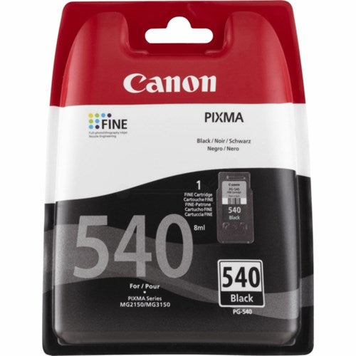 Canon 5225B001/PG-540 Printhead cartridge black pigmented, 180 pages ISO/IEC 24711 8ml for Canon Pixma MG 2150/MX 370