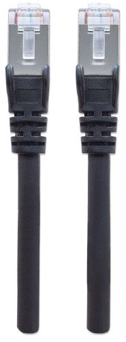 Intellinet Network Patch Cable, Cat6, 1m, Black, Copper, S/FTP, LSOH / LSZH, PVC, RJ45, Gold Plated Contacts, Snagless, Booted, Lifetime Warranty