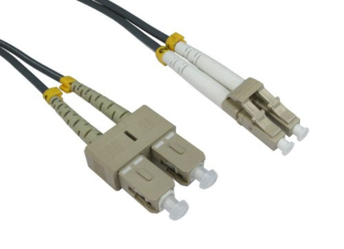 Cables Direct 1.0m LC-SC 62.5/125 MMD OM1 fibre optic cable 1 m Grey