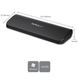 StarTech.com Dual Monitor USB 3.0 Laptop Docking Station with HDMI/DVI/VGA, 3x USB-A Hub, GbE, Audio, Universal Type-A Dock for Windows/macOS/ChromeOS - TAA Compliant
