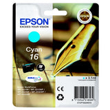Epson C13T16224012/16 Ink cartridge cyan, 165 pages 3,1ml for Epson WF 2010/2660/2750