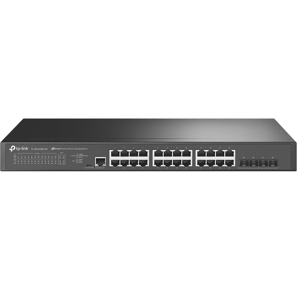 TP-Link JetStream TL-SG3428X-M2 network switch Managed L2+ 2.5G Ethernet (100/1000/2500) 1U Black  - Networking - TP-LINK