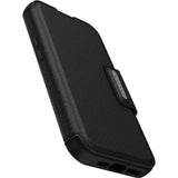 OtterBox Strada Series Folio MagSafe for iPhone 15 Pro, Shadow (Black)