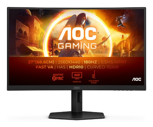 AOC G4 CQ27G4X computer monitor 68.6 cm (27") 2560 x 1440 pixels Quad HD LCD Black