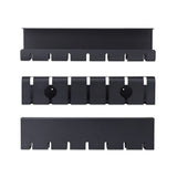 StarTech.com 2-Pack Under Desk Cable Management Tray, 42" Long (21" Per Tray), Metal Slotted Style Cable Organizer, Screw-On Install, Power Bar Holder, Black, TAA