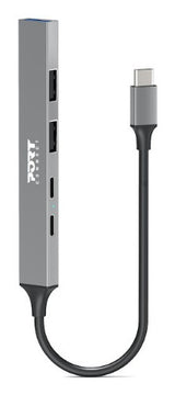 Port Designs 900163 interface hub USB Type-C 5000 Mbit/s Silver
