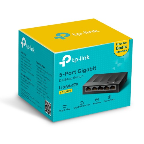TP-Link LS1005G network switch Unmanaged Gigabit Ethernet (10/100/1000) Black