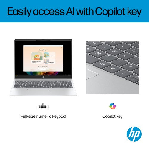 HP OmniBook 5 NGAI OmniBook 5 Next Gen AI 16-ag1010na Copilot+ PC AMD Ryzen™ AI 7 350 Laptop 40.6 cm (16") Touchscreen 2K 16 GB LPDDR5x-SDRAM 1 TB SSD Wi-Fi 6 (802.11ax) Windows 11 Home Silver