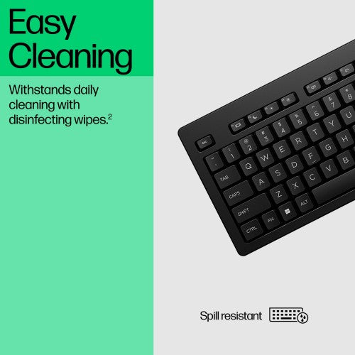 HP 125 Wired (Bulk) keyboard Office USB Black