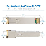 Tripp Lite N286-01GLC-TE Cisco-Compatible GLC-TE SFP Transceiver - 10/100/1000Base-TX, Copper, RJ45, Cat6, 328.08 ft. (100 m)