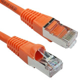 Cables Direct Cat6a, 0.5m networking cable Orange S/FTP (S-STP)