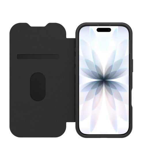 OtterBox React Folio MagSafe Series for Apple iPhone 17, Black Crystal, transparent/black