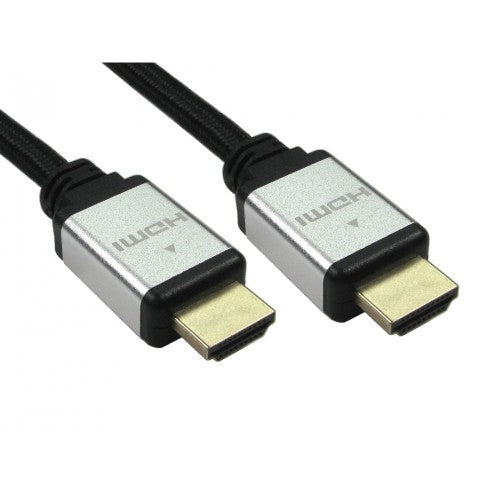 Cables Direct HDMI HDMI cable 2 m HDMI Type A (Standard) Black, Silver