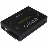 StarTech.com 1:1 Standalone Hard Drive Duplicator & Eraser, USB Thumb Drive and SATA HDD/SSD Disk Cloner & Eraser, LCD display, TAA Compliant, OS Independent