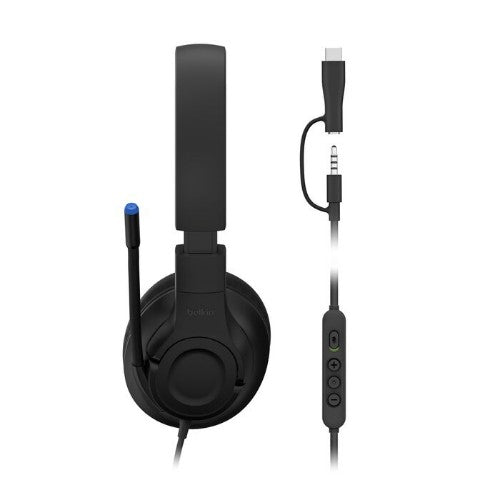 Belkin ENA011HQBK headphones/headset Wired Head-band Gaming Black