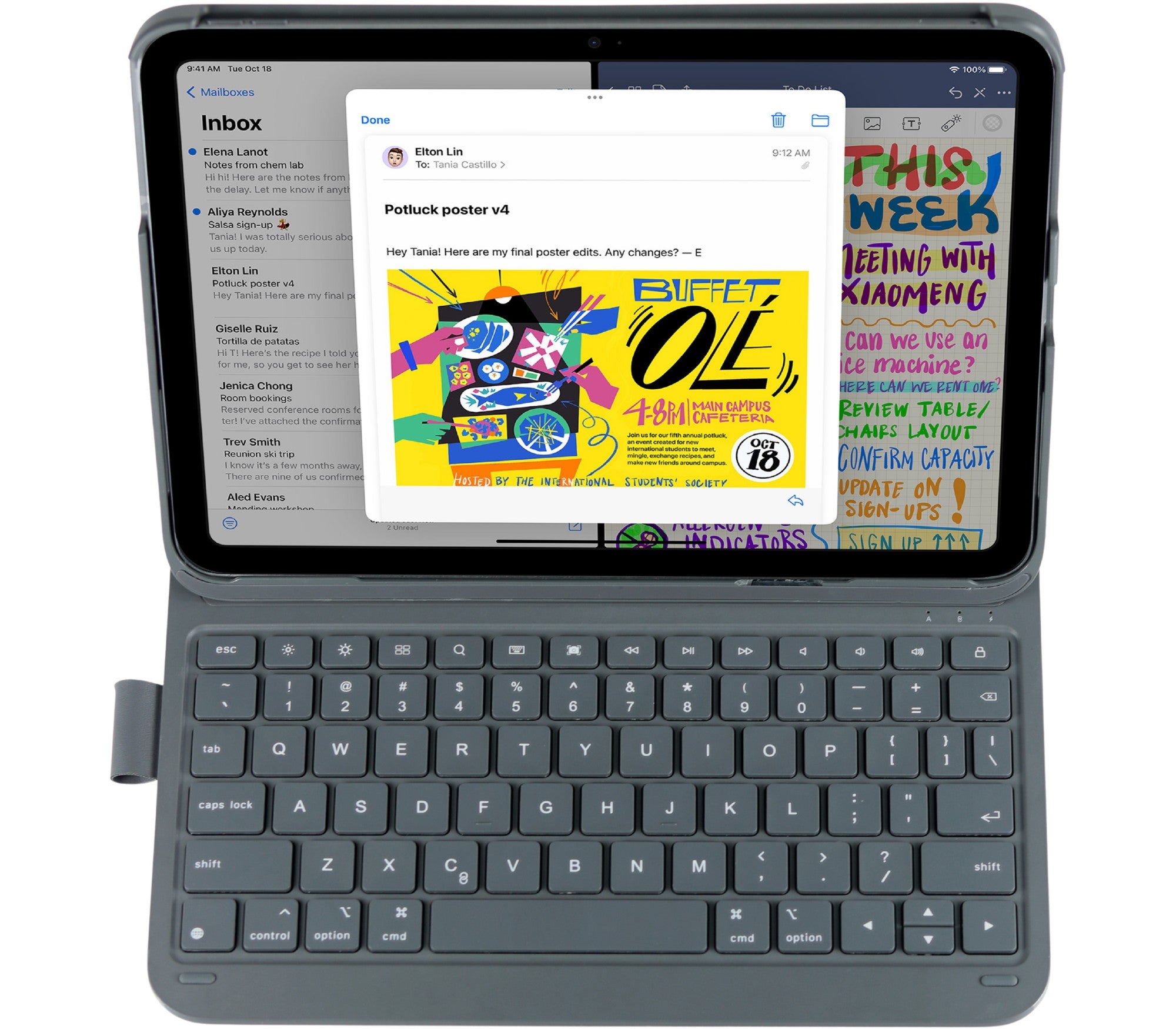 DEQSTER Slim PRO Keyboard for iPad 10.9" (10th Gen.), iPad Air 11" (4th/5th Gen.) and iPad Pro 11", QWERTY Layout  - Data Input Devices - DEQSTER