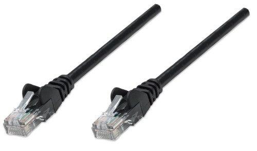 Intellinet Network Patch Cable, Cat6A, 0.25m, Black, Copper, S/FTP, LSOH / LSZH, PVC, RJ45, Gold Plated Contacts, Snagless, Booted, Lifetime Warranty