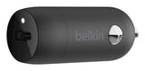 Belkin Boost Charge 20W USB-C Power Delivery Car Charger, Black