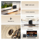 TCL A A65K-UK soundbar speaker Titanium 3.1.2 channels 460 W
