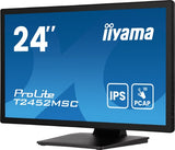 iiyama ProLite T2452MSC-B1AG computer monitor 60.5 cm (23.8") 1920 x 1080 pixels Full HD LED Touchscreen Black