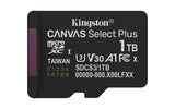 Kingston Technology 1TB microSDXC Canvas Select Plus Gen3 150MB/s A1 Card + Adapter