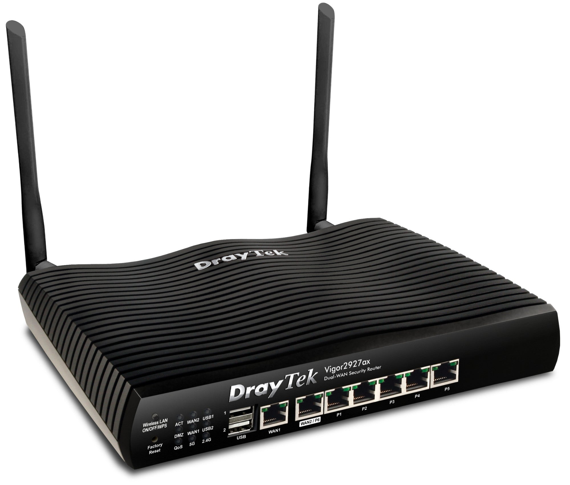 DrayTek Vigor 2927ax wireless router Gigabit Ethernet Dual-band (2.4 GHz / 5 GHz) Black  - Networking - Draytek