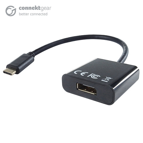 USB 3.1 Type C to DP Active 4K Adapter - Male to Female - Thunderbolt and DP Compatible
