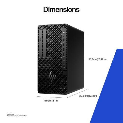 HP Z1 Tower G1i Desktop PC Wolf Pro Security Edition Intel Core Ultra 9 285 64 GB DDR5-SDRAM 1 TB SSD Windows 11 Pro Workstation AI Workstation, AI PC Black