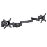 Lindy Dual Adjustable LCD Arms for up to 12kg, Black