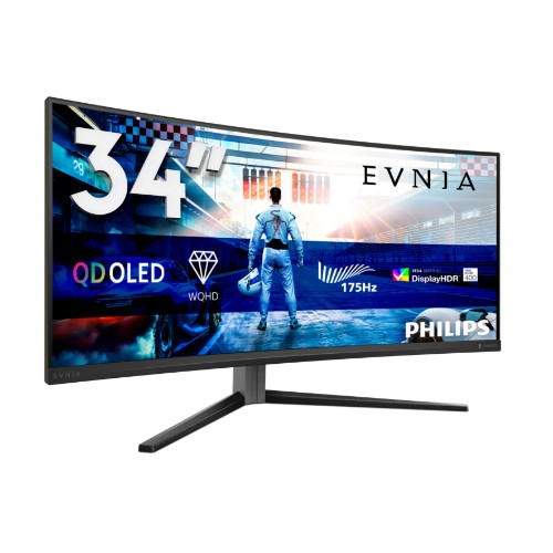 Philips Evnia 6000 34M2C6500/00 computer monitor 86.4 cm (34") 3440 x 1440 pixels Wide Quad HD QD-OLED Grey