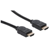 Manhattan HDMI 8K@60Hz Cable with Ethernet, 2m, Male to Male, Black, 4K@120Hz, Ultra HD 4k x 2k, Fully Shielded, Gold Plated Contacts, Lifetime Warranty, Ultra High Speed