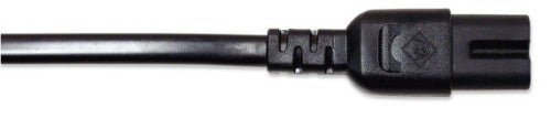 Manhattan Mains Power Cord/Cable, Euro 2-pin (CEE 7/16 Euro 8) plug to C7 Female (figure of eight), 1.8m, 2.5A, Black, Lead, Lifetime Warranty