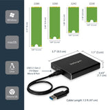 StarTech.com Dual-Slot Drive Enclosure for M.2 SATA SSDs - USB 3.1 (10Gbps) - RAID