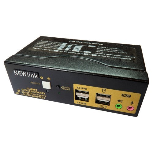 Cables Direct NLKVMDP-22DBL KVM switch Black