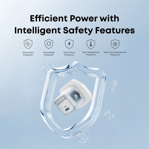 Anker USB-C Charger, 20W Fast Charging, White
