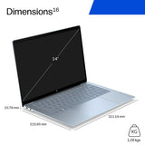 HP OmniBook Ultra Laptop Next Gen AI 14-kg0002nax Copilot+ PC 35.6 cm (14") Touchscreen 2K 16 GB LPDDR5x-SDRAM 512 GB SSD Wi-Fi 7 (802.11be) Windows 11 Home Blue, Grey