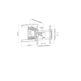 Manhattan Wall Mount for TV & Monitors (Full Motion), For screens 32" to 55", VESA compatibility: all between 100x100mm to 400x400mm - check the dimensions of the four mounting holes on back of screen to ensure it fits, Max 50kg, Black, Bracket, Lifetime
