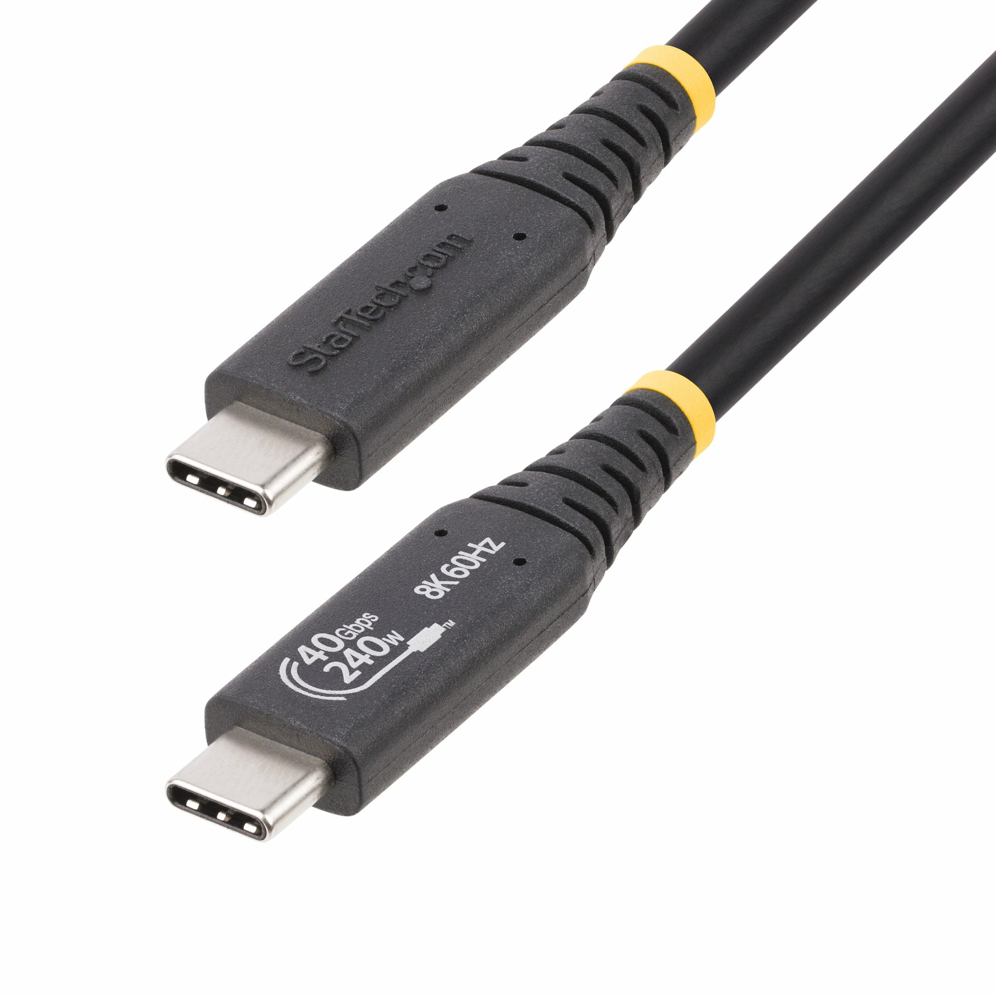 StarTech.com 1m (3.3ft) USB4 Cable, USB-IF Certified USB-C Cable, 40Gbps, 240W Power Delivery PD 3.1 EPR, 8K 60Hz, USB Type-C Data Transfer Cable/Cord, Compatible w/Thunderbolt/USB 3.2 Ports  - Computer Cables - StarTech.com