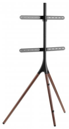 Manhattan Tripod Floor Mount for TV & Monitors, Stand Assembly, For screens: 37" to 65", VESA compatibility: all between 200x200 to 600x400mm - check the dimensions of the four mounting holes on back of screen to ensure it fits, Max 32kg, Black, LFD, Brac