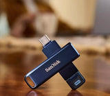 SanDisk iXpand USB flash drive 128 GB USB Type-C / Lightning 3.2 Gen 1 (3.1 Gen 1) Blue