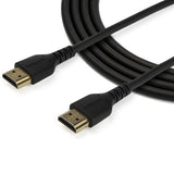 StarTech.com 3ft (1m) Slim HDMI 2.0 Cable, Flexible Premium Certified HDMI Cord with Ethernet, UHD 4K 60Hz HDR10, Durable Aramid Fiber Design with TPE Jacket