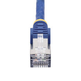 StarTech.com 2m Blue CAT8 Ethernet Cable, Snagless RJ45, 25G/40G, 2000MHz, 100W PoE++, S/FTP, 26AWG Pure Bare Copper Wire, LSZH, Shielded Network Patch Cord w/Strain Reliefs, Fluke Channel Tested