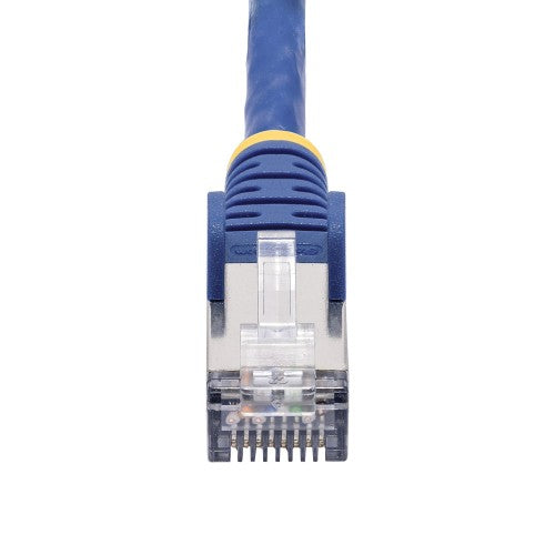 StarTech.com 1m Blue CAT8 Ethernet Cable, Snagless RJ45, 25G/40G, 2000MHz, 100W PoE++, S/FTP, 26AWG Pure Bare Copper Wire, LSZH, Shielded Network Patch Cord w/Strain Reliefs, Fluke Channel Tested