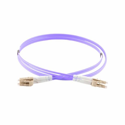 connektgear 3m Duplex Fibre Optic Multi-Mode Cable OM4 50/125 Micron LC to LC Purple