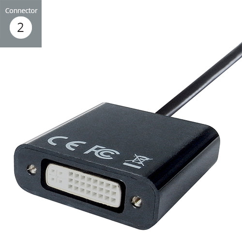 connektgear Mini DisplayPort to DVI-D Active Adapter - Male to Female (Mini DP Source)