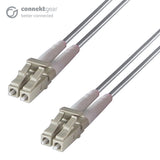 connektgear 50m Duplex Fibre Optic Multi-Mode Cable OM1 62.5/125 Micron LC to LC Grey 10-14 working days non cancellable non returnable